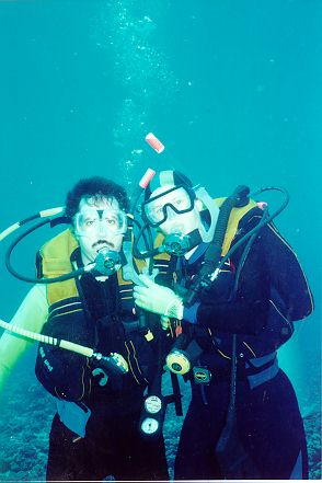 Dillon and Carol in deep water